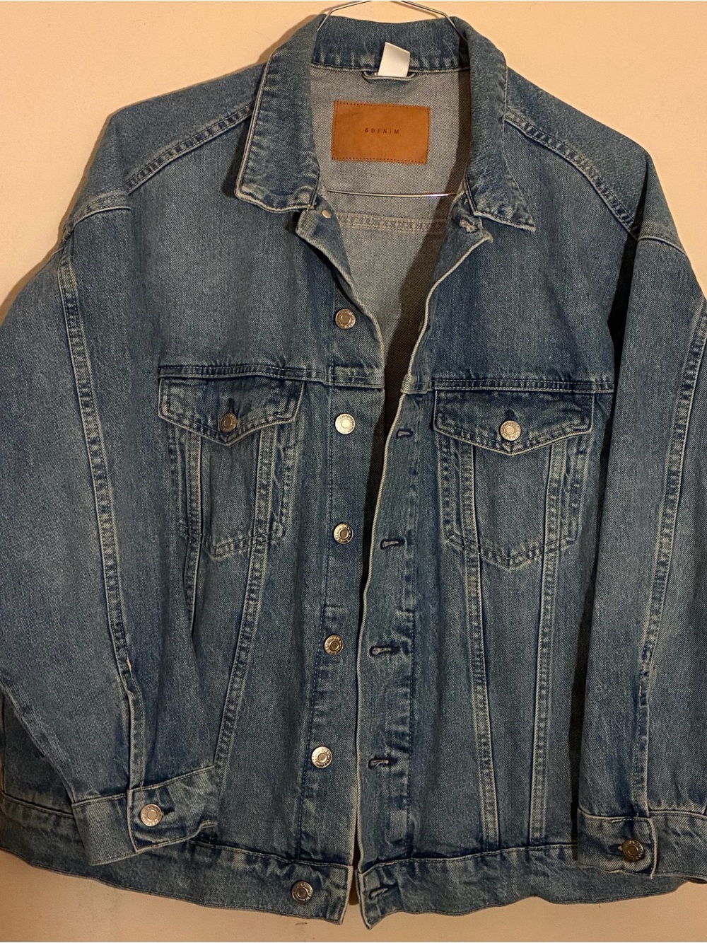 H&M Blue Classic Denim Jacket oversized